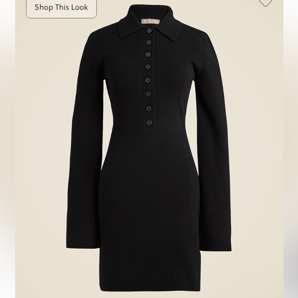 NWT J. Crew Bell-sleeve mini sweater-dress in merino wool